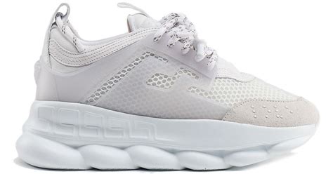 versace chain sneaker|versace white chain reaction sneakers.